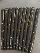 10x Genuine Cleveland Tour Golf Grips Pro feel Black Yellow Universal FREE TAPE 