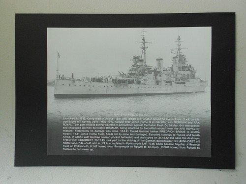Naval print hms sheffield - naval, print-