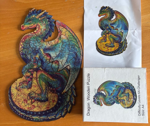 Cabrite dragon wooden puzzle - dragon,