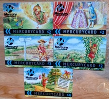 5 Phonecards. Aladdin. Puss In Boots. Dick Whittington. Cinderella. Jack & The B