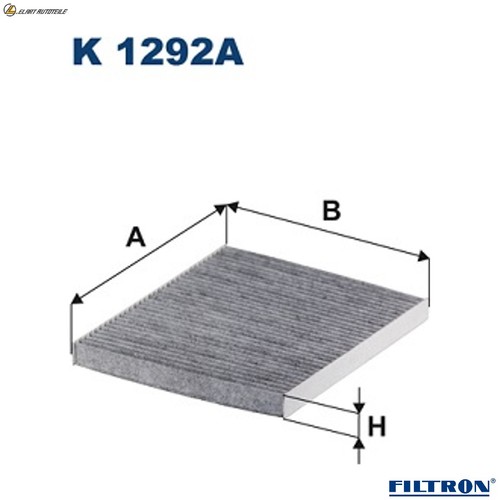 Interior air filter - interior, 1292a