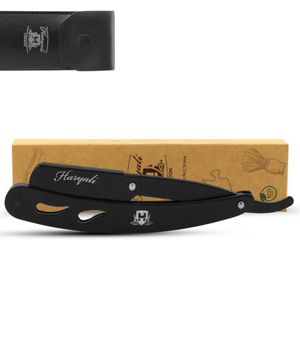 Black cut throat razor - black,