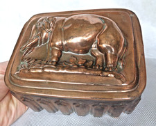 RARE VICTORIAN ELEPHANT! COPPER & TIN JELLY MOULD