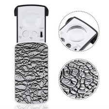 30/60/90X Jewellers Magnifier Eye Pocket Magnifying Glass LED Light Lens Loupe