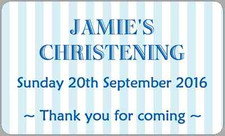 Blue christening stickers - blue,