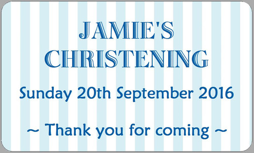 Blue christening stickers - christening,