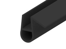 Black Shower Screen Seal Strip For 4-6mm Glass Up to 30mm Gap Bath Door 900mm