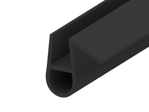 Black shower screen - shower, strip