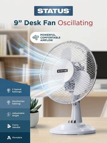 Status oscillating desk fan - desk,