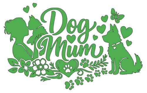 Dog mum paw prints and - dog, hearts