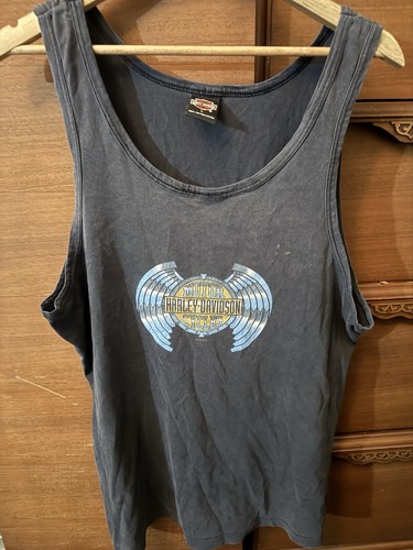 Vintage harley davidson blue - davidson,