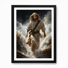Jesus walking on the water Art