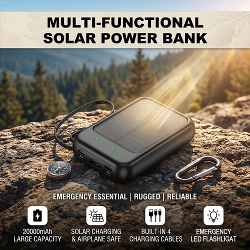 20000mah solar power bank - 20000mah,