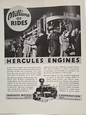 1935 Hercules Engines Motors Fortune Magazine Print Advertising Bus Canton, OH