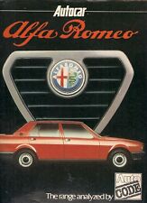 Alfa Romeo Autocode Supplement 1980-81 UK Brochure Alfasud Giulietta Alfetta GTV