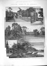 Original Old Antique Print