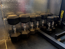 4 pairs of Hex Dumbells - Body Power - 2x15kg, 2x12.5kg, 2x9kg, 2x6kg