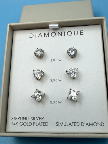 Qvc diamonique stud earrings - diamonique,