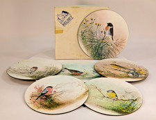Vintage Kelsey of Stonehouse Garden Birds Round Place Mats,K33.