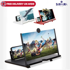 10/12inch Mobile Phone Screen Magnifier 3D HD Video Amplifier Stand New Model UK