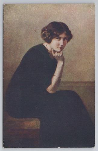 Antique postcard reverie by - antique, "reverie"