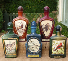 Glass Bottle Whisky Whiskey Jim Beam Empty JOB LOT Home Bar MANCAVE