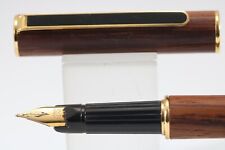 Vintage Wooden Fine Fountain Pen, GT (Blue Ink Included)