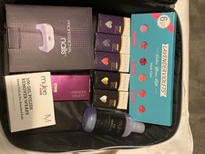 Gel nail kit with lamp, 11 varnishes, gel remover and case