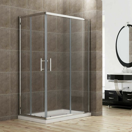Corner entry shower - entry, enclosure