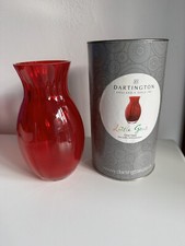 Dartington Little Gems Oval Red Vase 6" Boxed