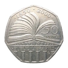 2000 UK 50p Public Library