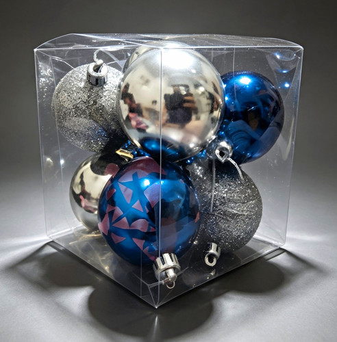 Set blue silver round - 8,