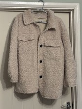 Cream Fluffy Jacket Size 18