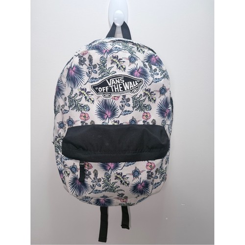 Vans cream floral backpack - cream,