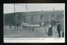WESTON SUPER MARE Somerset  A yacht thrown over Roadway by Storm 1903 