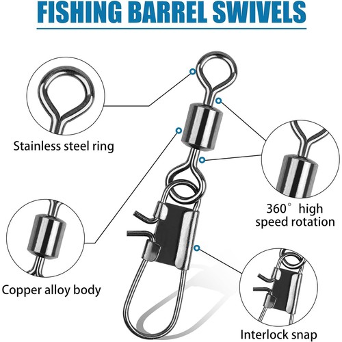 Rolling interlock snap swivels - interlock,