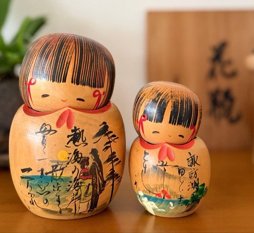 Japanese kokeshi wooden doll - japanese,