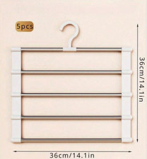 Clothes Pants Trouser Hanger Multi Layer Storage Closet Space Saver Organizer UK