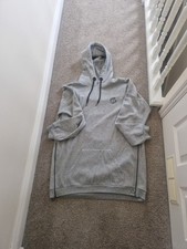 Grey Gym Pro Longline Hoodie Size XL