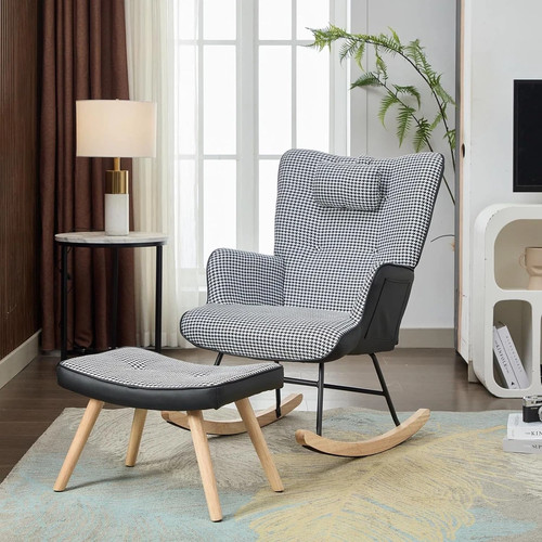 Rocking chair recliner solid - chair,