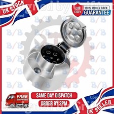 12V 7 PIN N TYPE METAL TOWING SOCKET FOR TRAILER BOARD CARAVAN LIGHTS ALUMINIUM