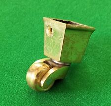 Small solid brass square cup castor tapered socket furniture caster 15mm. wheel