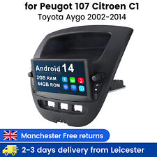 For Toyota Aygo Citroen C1 Peugeot 107 Android Apple Carplay Car Radio GPS 2+64G