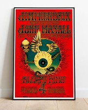 Jimi Hendrix Experience at The Fillmore 1968 Tour Concert Photo Poster Up To 36"