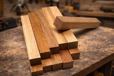 12x Solid Oak Block Pen Blanks