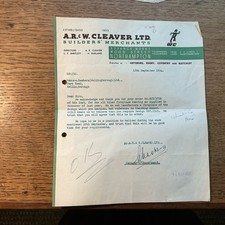 1954 Letter Cleaver Ltd