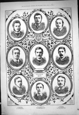 Old 1877 Oxford Boat Race Crew