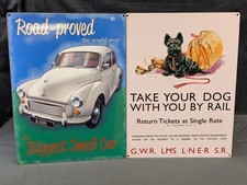 x2 Retro Vintage Style Metal