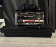 Sony PlayStation PS3 Slim 120GB Console with Controller, Cables, and 5 Games