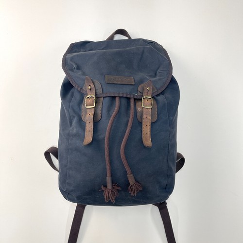 Barbour wax backpack navy blue - barbour,